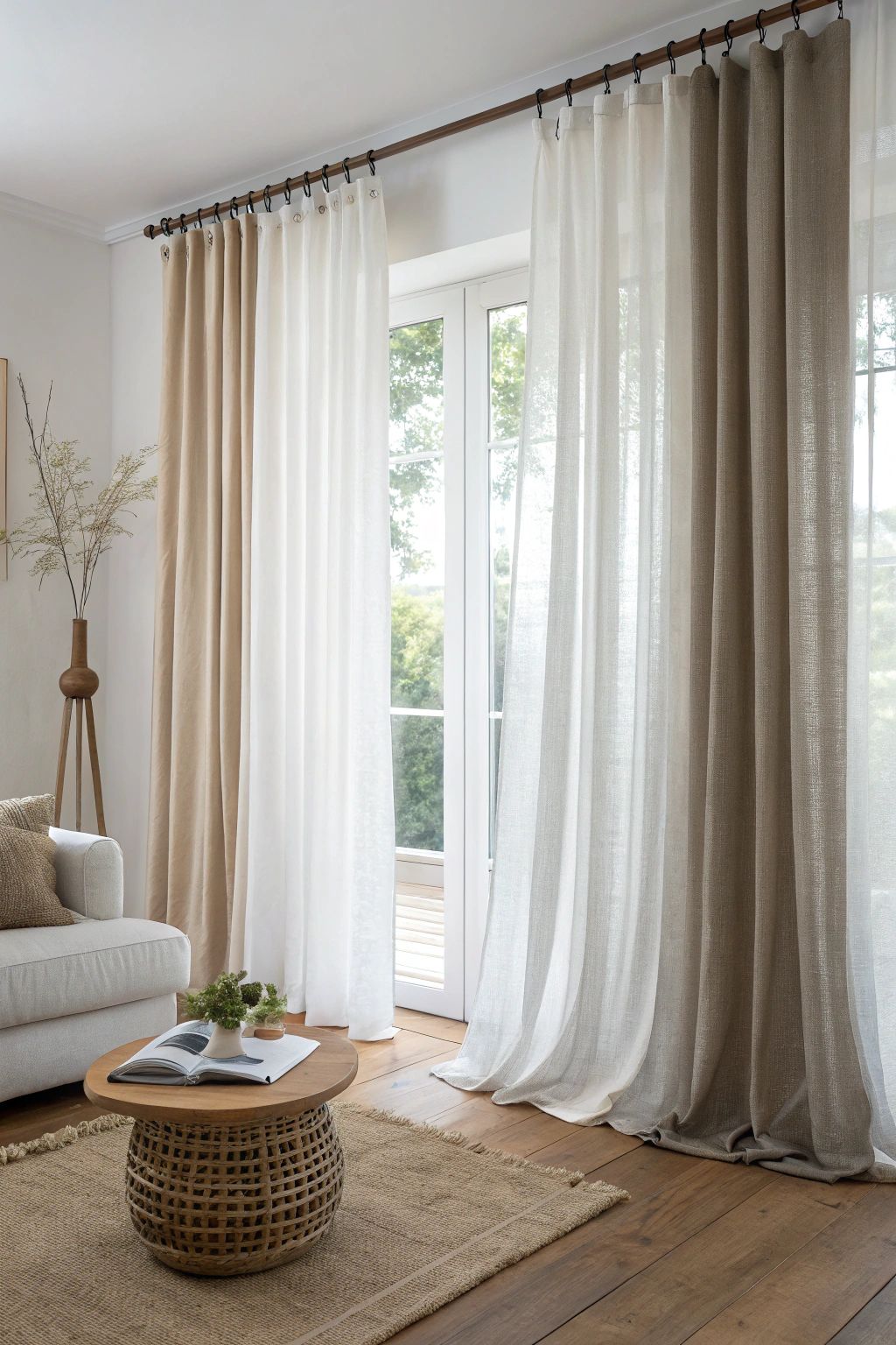 Fabric curtains & sheer